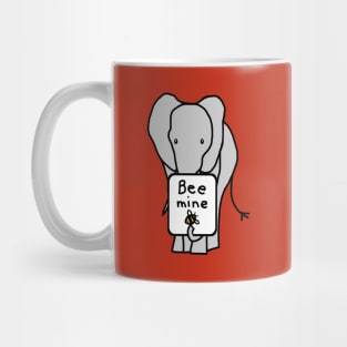 Elephant says Bee Mine On Valentines Day Mug